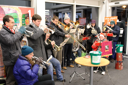 Christmas Caroling at St John's Sainsbury's, Worcester